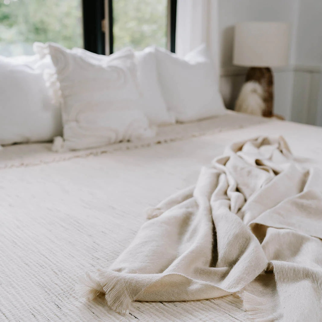 Pokoloko Fringed Alpaca Throw (many colours)