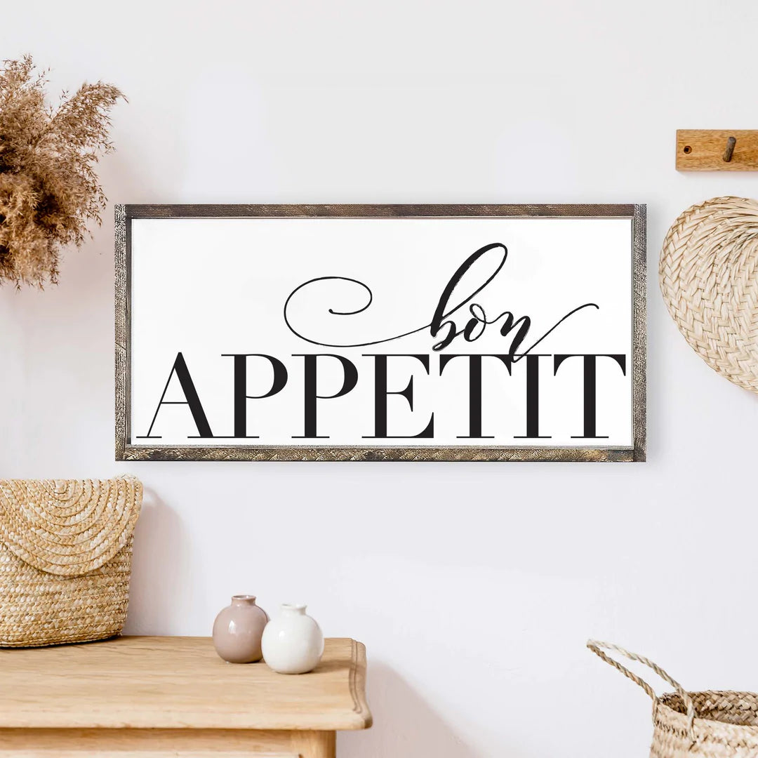 Hoekstra Decor Bon Apetit: Wooden Sign
