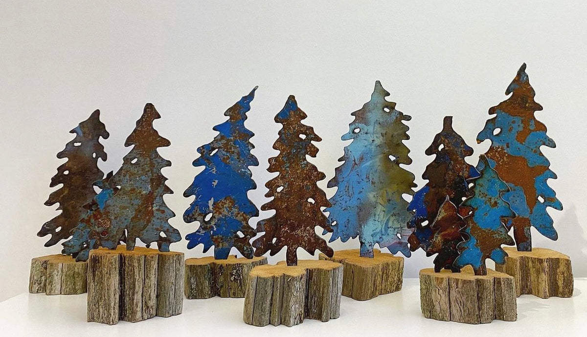 One-Of-A-Kind Recycled Metal Tree Art